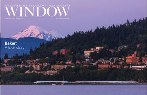 Window Magazine Mount Baker edition cover; WWU image by Rhys Logan
