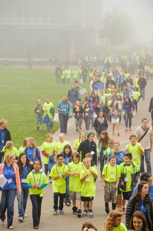About 900 fifth graders from Skagit and Whatcom counties visited Western Washington University on Tuesday, Oct. 22, to see firsthand what a university campus is like. Photo by Rachel Bayne / for WWU
