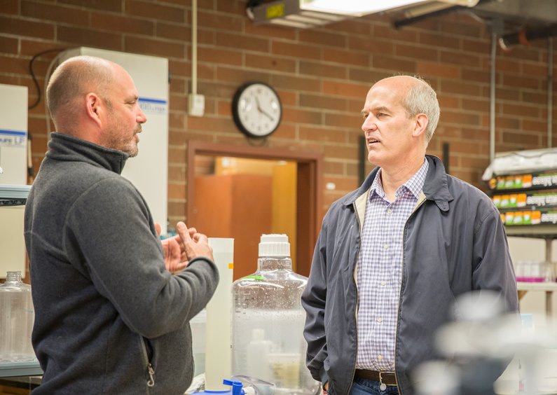 Rep. Rick Larsen toured Western's Shannon Point Marine Center in Anacortes on Wednesday, May 4. Photo by Matthew Anderson / WWU
