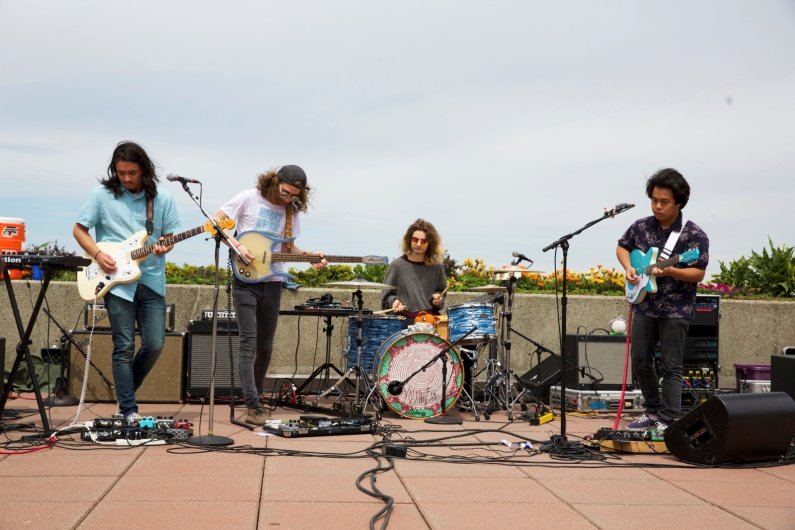 People of all ages gathered in the PAC Plaza to see The Female Fiends take the stage at the Summer Noon Concert Series with a performance on the PAC Plaza Wednesday, July 15. The band from Kent played a mix "cuddle rock" music. The Female Fiends also rece