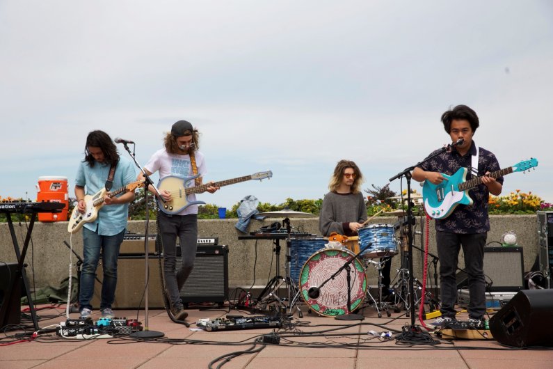 People of all ages gathered in the PAC Plaza to see The Female Fiends take the stage at the Summer Noon Concert Series with a performance on the PAC Plaza Wednesday, July 15. The band from Kent played a mix "cuddle rock" music. The Female Fiends also rece