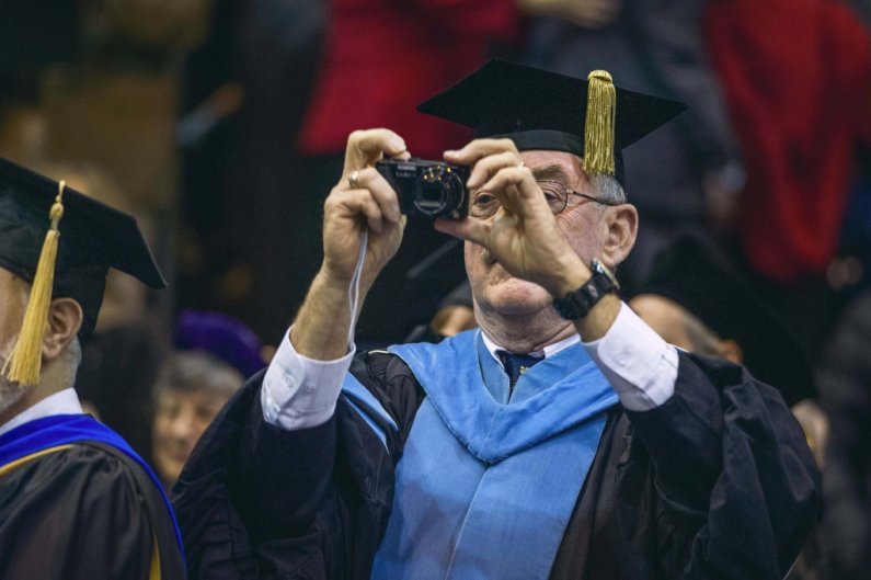 Approximately 600 Western Washington University undergraduates and about 42 master’s candidates received degrees during fall commencement on Saturday, Dec. 14, in Carver Gymnasium on the Western campus. Photo by Dan Levine / for WWU