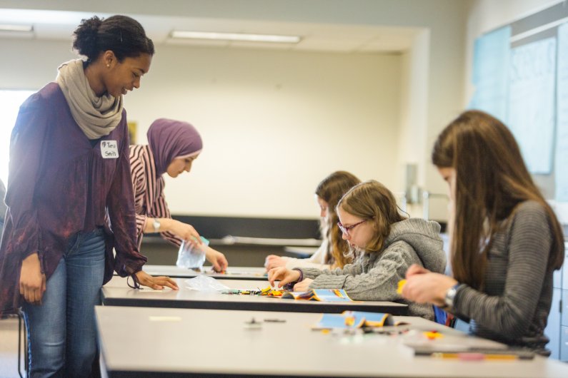 Youth enjoyed plenty of hands-onlearning at Western's first GEMS Academy event March 5 at the WWU Science Resource Center. File photo by Rhys Logan / WWU