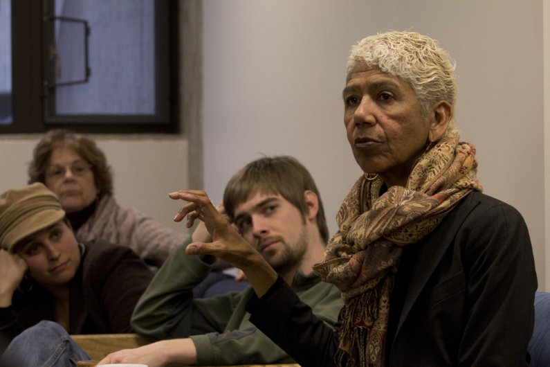 Ericka Huggins, formerly of the Black Panther party and currently a social activist and lecturer, leads a small group discussion on forming coalitions for change during her visit to Western Feb. 28 as a part of the Social Issues Resource Center’s Activism