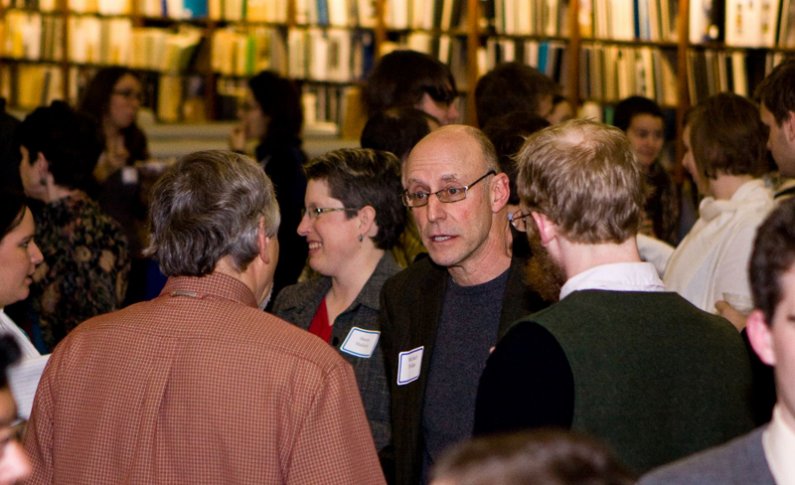 Michael Pollan answers questions and discusses sustainability with area community members at a reception hosted by Western Washington University in the Wilson library. Pollan is the author of the Western Reads book selection for 2009-2010, "The Omnivore's