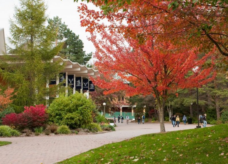 Autumn colors brighten the area outside Carver Gymnasium on Thursday, Oct. 15. Photo by Jon Bergman | WWU intern
