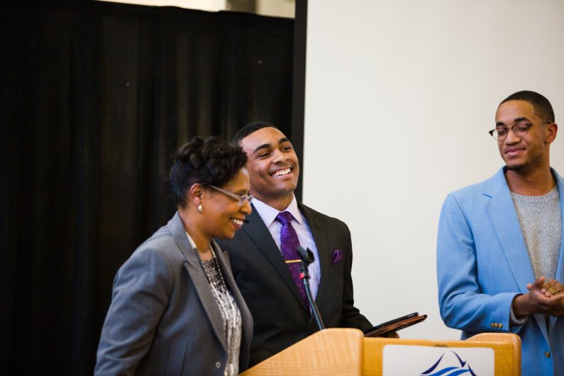 Terry John “TJ” Robinson II, a 10th grader at Lynden High School, won 2014 and 2015 oratorical contests presented during the Alachua County (Fla.) Martin Luther King celebration. Photo by Rhys Logan / WWU