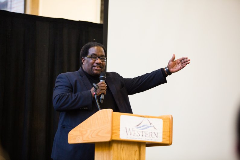 Marshall Hatch has been the senior pastor of the New Mount Pilgrim Missionary Baptist Church in Chicago since 1993. Hatch’s landmark book, “Project America: Memoirs of Faith & Hope to Win the Future,” was published in 2012. Photo by Rhys Logan / WWU
