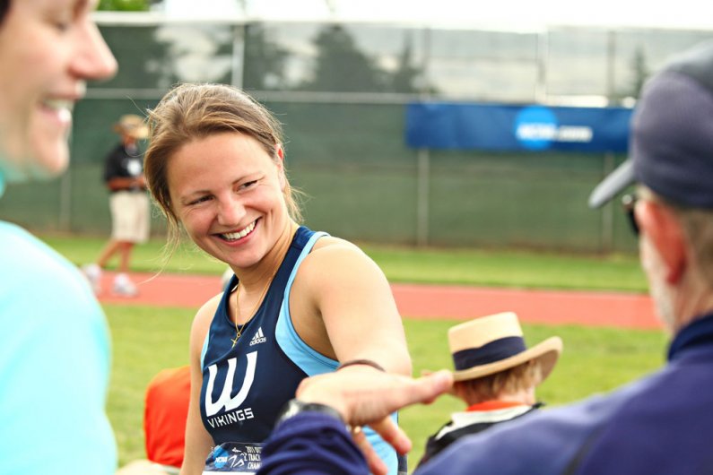 Monika Gruszecki took home a NCAA Division II national title this past weekend in the women's javelin with a personal-best throw of 163 feet, 6 inches. Photo courtesy of Cindy Brown