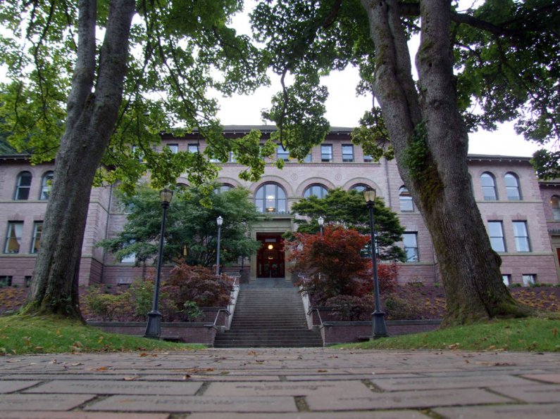 The original portion of the personalized-brick walkway in front of Old Main. File photo by Matthew Anderson | WWU