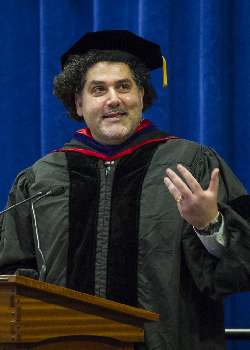 Western Washington University Alumnus Ziad Youssef, an attorney and entrepreneur, addressed WWU graduates and their families at the fall commencement ceremony