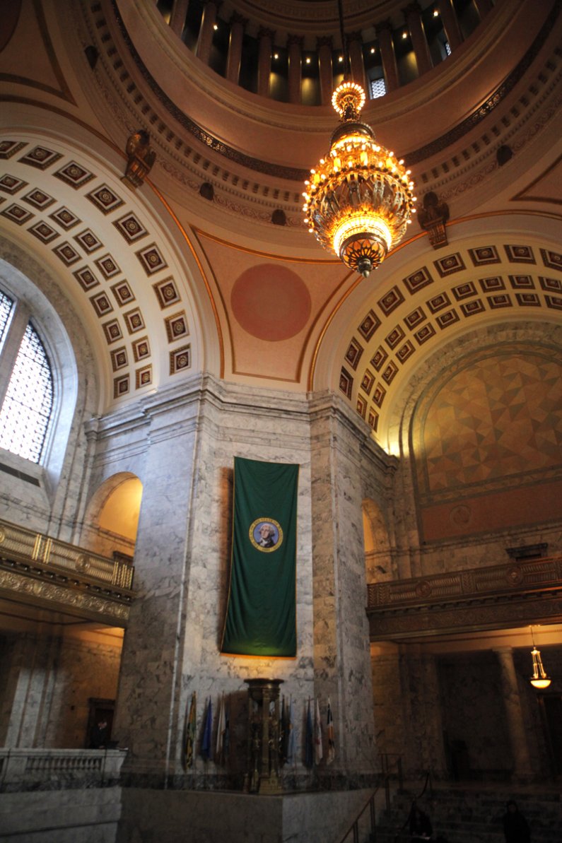 The inside of the Washington State Capitol building. Photo by Alex Roberts | University Communications intern