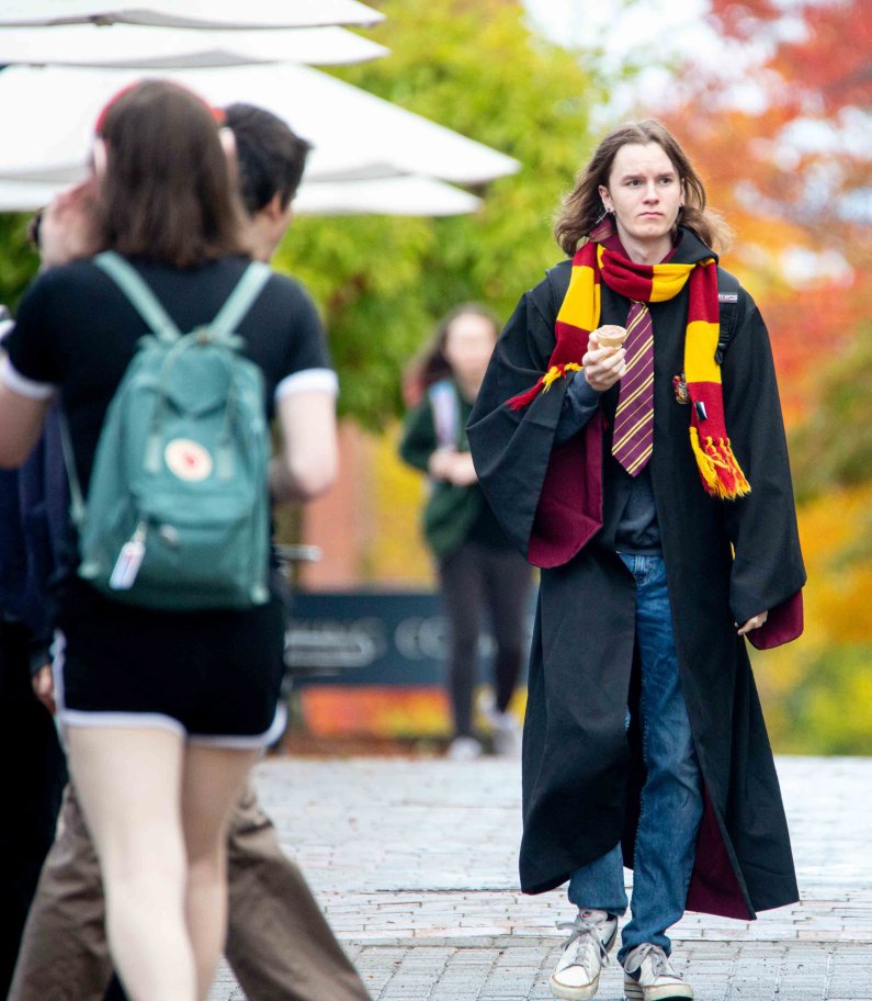 student dressed as Harry potter