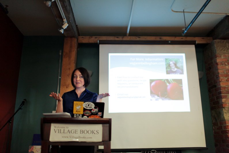 The 2011-12 WWU Connections series of talks at Village Books kicked off Nov. 8 with a presentation by Clarissa Mansfield, author of the local blog "Vegan in Bellingham." Mansfield is a full-time staff member of the Western Washington University Libraries.