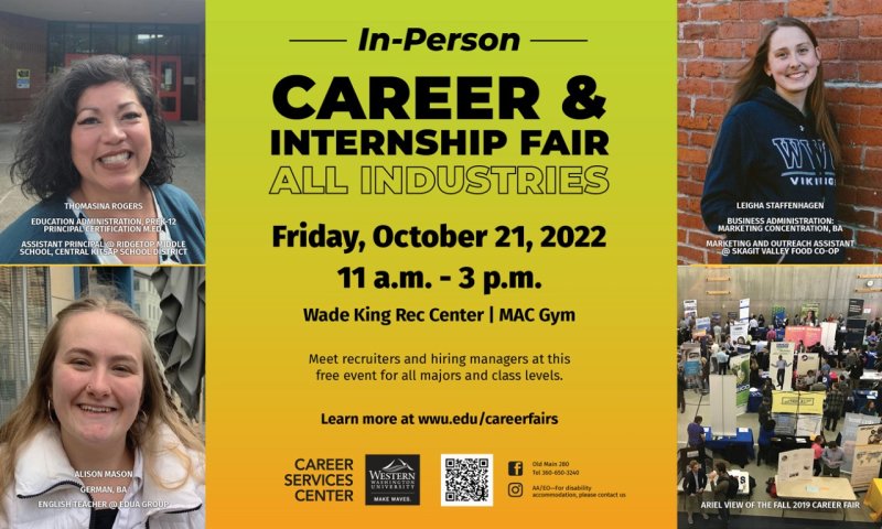 the Fall Career Fair will be held Oct. 21