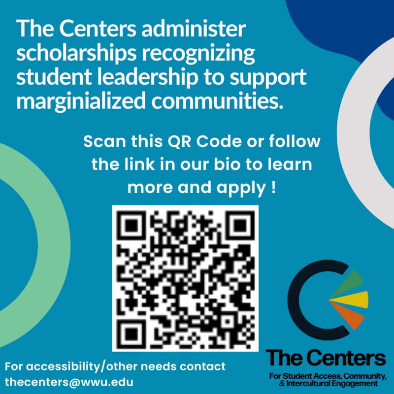 QR code for applying for a scholarship from The Centers