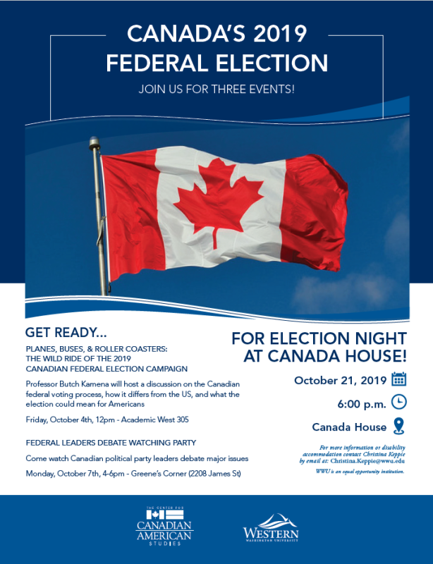 poster: Can-am hosting series of events for Canada's election
