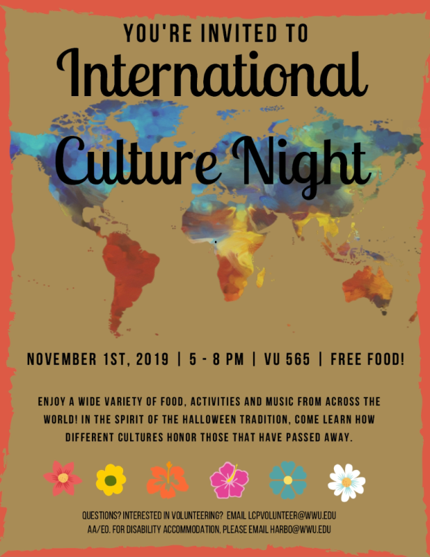 International Culture Night set for Nov. 1