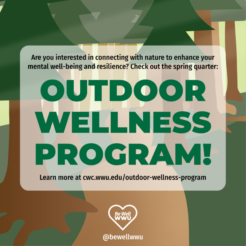 poster has details of Western's new Outdoor Wellness program