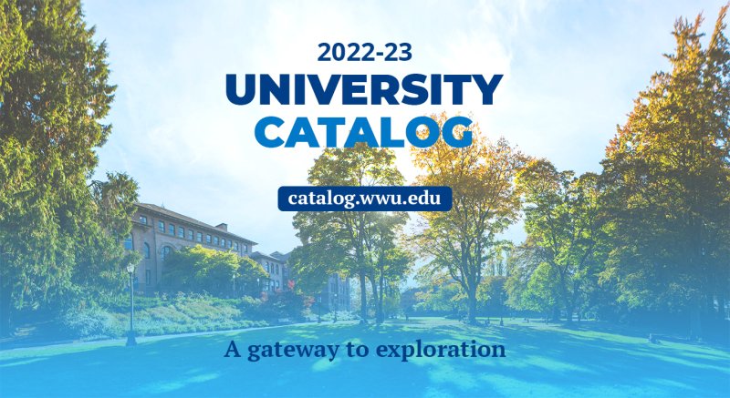 poster has the web location for the university catalog