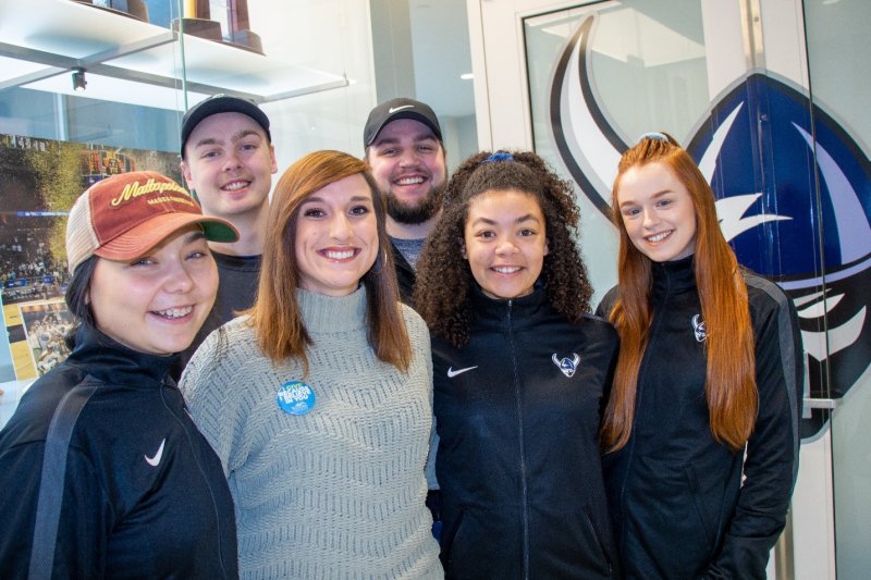 WWU's Nicole Ebersole and students in Carver