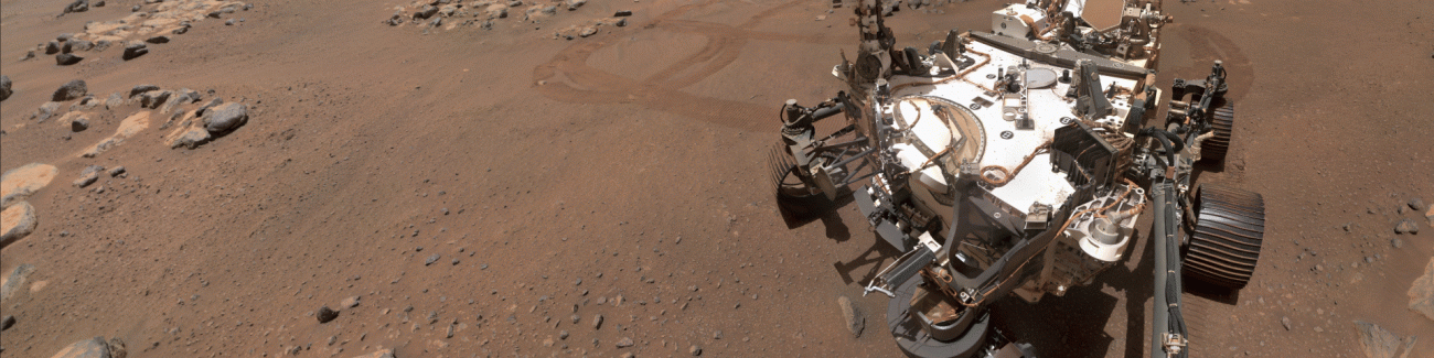 the Perseverance rover takes a selfie on Mars