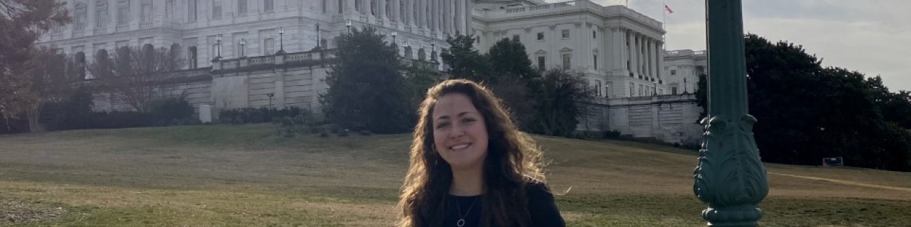 Tatum Buss in front of the Capitol Building