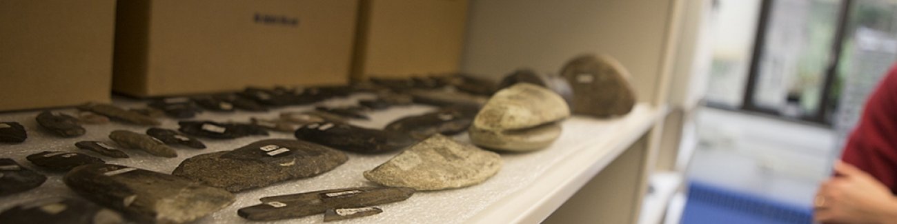 A wide variety of items produced from excavations by anthropology professors and students is stored in Western’s Archaeology Lab, located in Arntzen Hall Room 317. Photo by Brenna Greely | WWU Communications and Marketing intern
