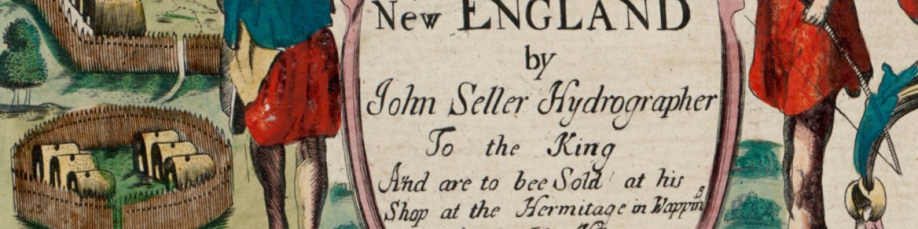 cover of "Map of New England" book from the 1700s