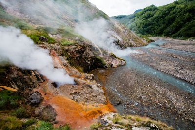 Valley of the Geysers (central western Kamchatka); photos © Eric DeChaine.