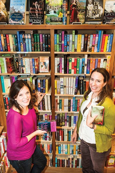 Field research: Sociology professors Joanna Gregson ('93, Sociology) of Pacific Lutheran University and Jen Lois of Western, seen here at Third Place Books in Seattle, collaboratively study romance writers. Photo by Rachel Bayne / for Window Magazine