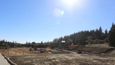 A transformation of the south campus is taking place with construction of an all-weather artificial turf field, bleachers, restroom facilities, field lighting, electrical service, utilities and associated facilities. Final completion of the field and amen