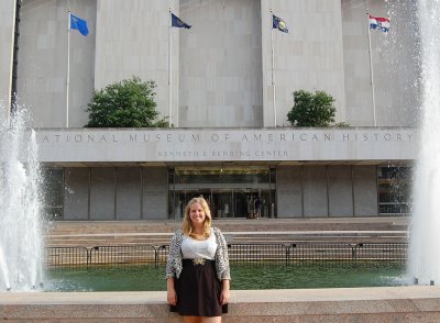 Amy Holm, a Western Washington University student interning at the Smithsonian Museum in Washington, D.C., poses for a photo at the museum. Photo courtesy of Amy Holm