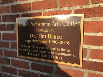 The LaConner School District has dedicated the district’s Performing Arts Center in honor of Tim Bruce, assistant professor in the Educational Administration program in the Woodring College of Education. 