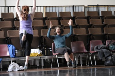 Western Washington University faculty member Pam Kuntz gives pointers to students during a recent dance class. File photo by Rachel Bayne for WWU
