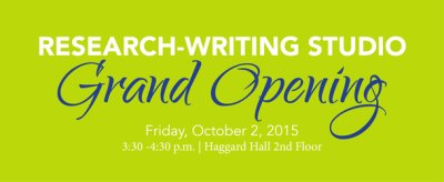 Research-Writing Studio grand opening