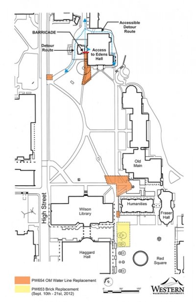 Construction map courtesy of the Office of Facilities Development and Capital Budget