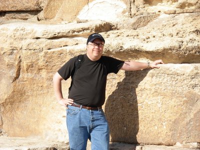 Clark on a visit to the pyramids in Egypt. Courtesy photo