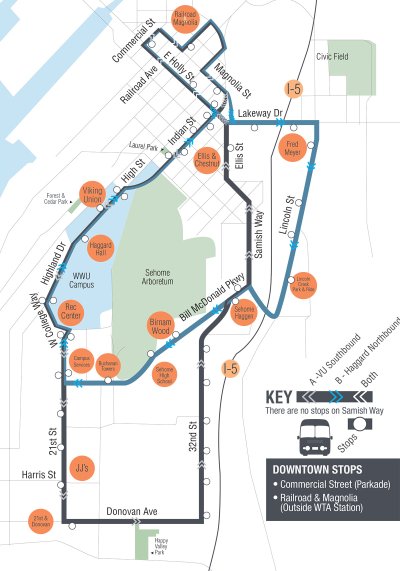 This draft map shows the proposed extension down 21st Street to Donovan Avenue and then back up 32nd Street toward campus. Image courtesy of the AS Alternative Transportation Office.