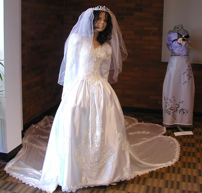 Thomas Tran submitted this wedding dress to the 2003 Staff Arts and Crafts Show at Western. Tran designed and sewed this dress himself. Courtesy photo | WWU