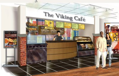 The Viking Union Cafe is undergoing renovation as part of Western's switch to Aramark as the dining contractor for the university. Rendering courtesy of Aramark.