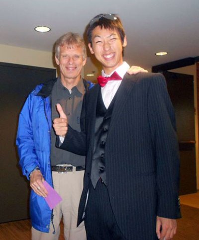 Yuki Watanabe poses with Bill Pech, director of the Asia University America Program at WWU. Courtesy photo