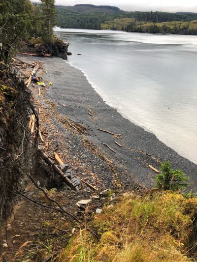 The calm days of late summer are the best for beach cleanup work on Shuyak and Afognak. (photo by Christofer Owen)
