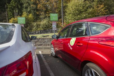 Zipcars are now available at two additional locations on campus. Photo by Kyra Betteridge / WWU Communications and Marketing intern