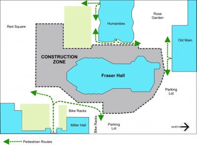 Map of construction zone
