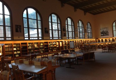 It became apparent to Facilities Management during the holidays that the lighting fixtures in the Wilson Library 4 Central Reading Room needed to be removed and replaced. As a result, the Reading Room has been temporarily closed so that these important re