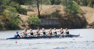 The WWU varsity eight competes at the NCAA Div. II nationals on Friday, May 28. Courtesy photo.